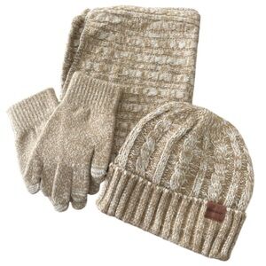 Cozy Knit Scarf, Hat, and Gloves Set